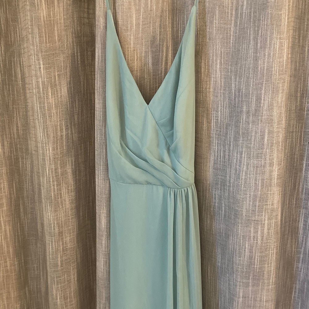 Dessy Sage Full Length Gown
